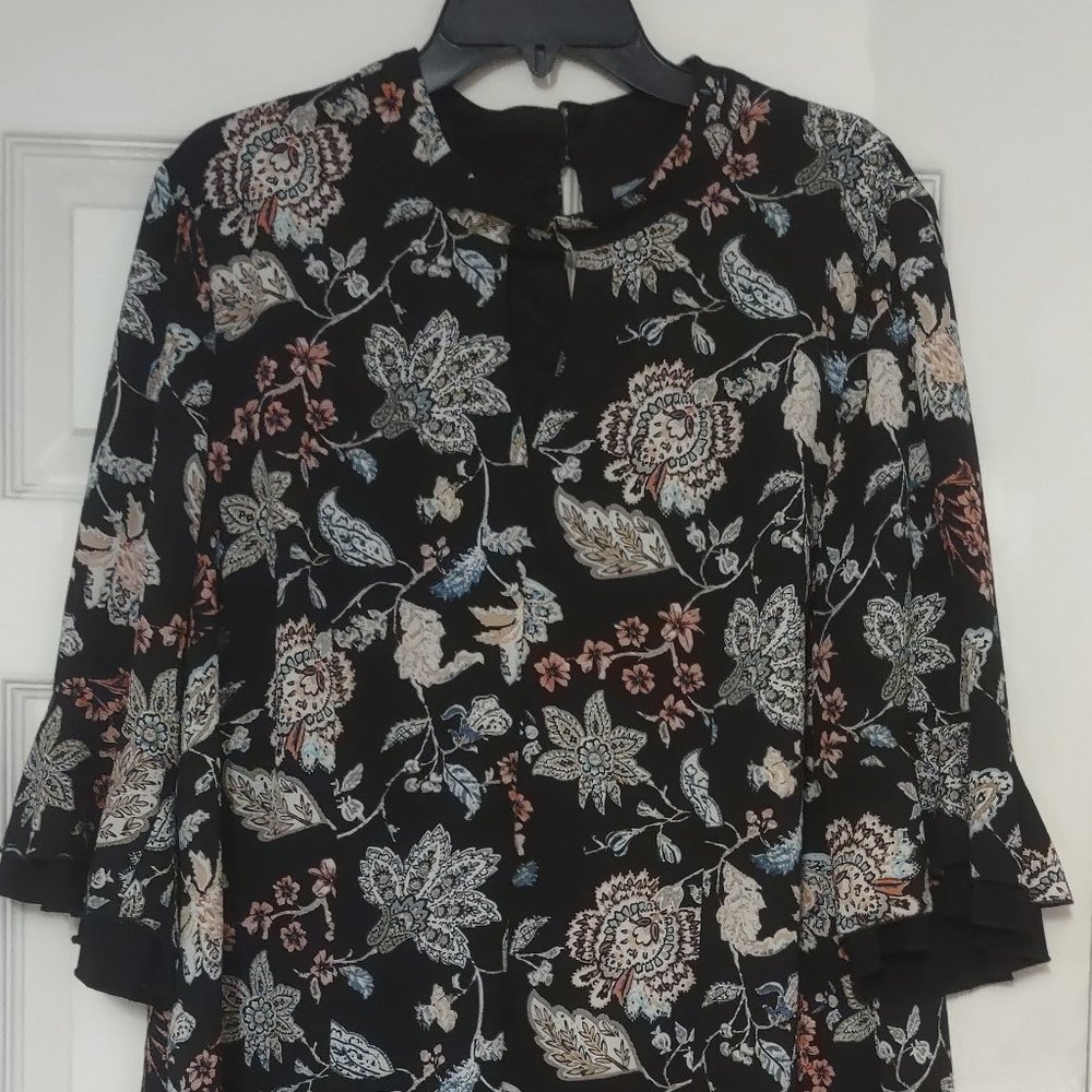 Black paisley a-line dress from Rabbit Rabbit Rabbit size 18W - EUC